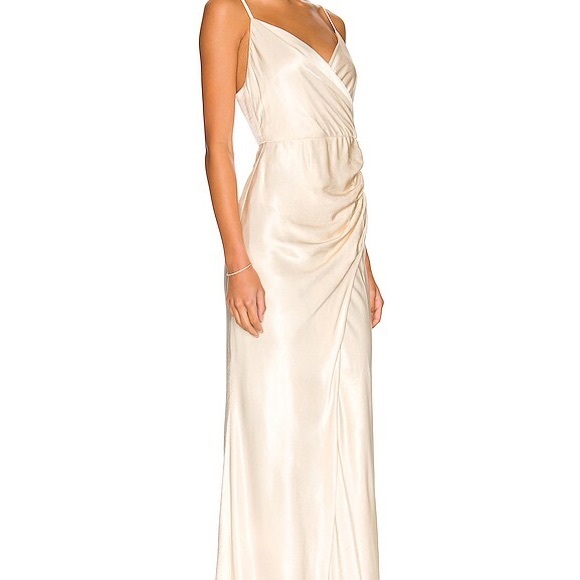Shona Joy La Lune Cross Draped Maxi Dress - Cream US 6 - Picture 3 of 4